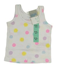 Bílo-barevný puntíkatý top Primark