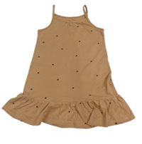 Hnědá šatová tunika se srdíčky H&M
