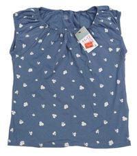 Modré kvetované tričko Primark