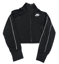 Černá propínací crop mikina Nike