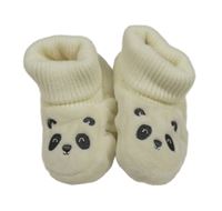 Smotanové plyšové cápačky s pandami