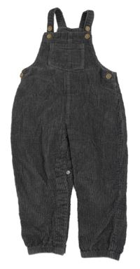 Antracitové laclové manšestráky F&F