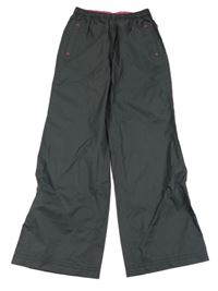 Antracitové šušťákové nepromokavé nohavice Pocopiano