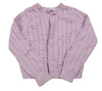 Lila perforovaný propínací svetr M&S