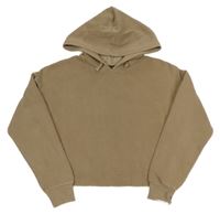 Béžová crop mikina s kapucňou New Look