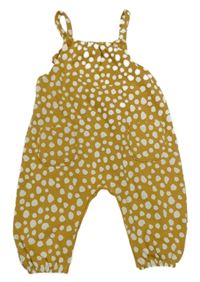 Hořčicovo-bílé puntíkaté laclové tepláky Next