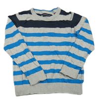 Sivo-modrý pruhovaný sveter C&A