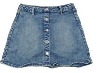 Modrá riflová propínací sukně H&M