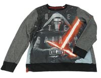 Šedo-černá mikina s potiskem - Star Wars 