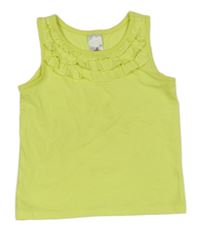 Neónově žltý top s volánikmi C&A