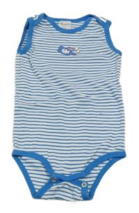 Bielo-modré pruhované body s rybou Impidimpi