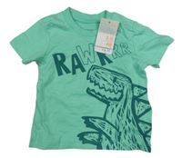 Nové - Zelené tričko s dinem Primark