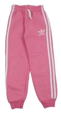 Růžovo-bílé tepláky Adidas