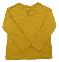 Hořčicové triko H&M