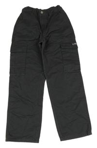 Antracitové plátěné cargo cuff kalhoty Chapter young