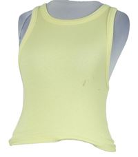 Dámsky žltý rebrovaný crop top Primark