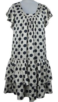 Dámské béžovo-černé puntíkované šaty Topshop 