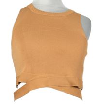 Dámský oranžový pletený crop top Zara 