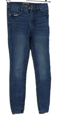 Dámske modré skinny rifle Denim