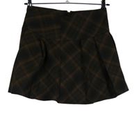 Dámska hnedá kockovaná sukňa H&M