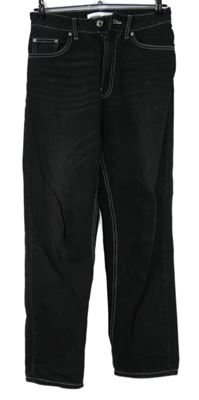 Pánske tmavosivé baggy rifle Bershka vel. 28