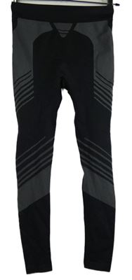 Dámské černo-šedé vzorované spodní funkční kalhoty Crivit 