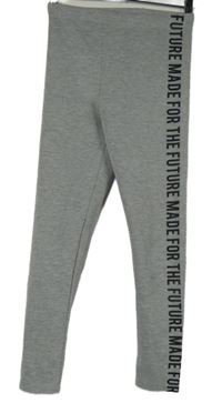 Dámské šedé legíny s nápisy Don´t Call me Jennyfer vel. 32