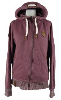 Pánska vínová prepínaci mikina s kapucňou Naketano