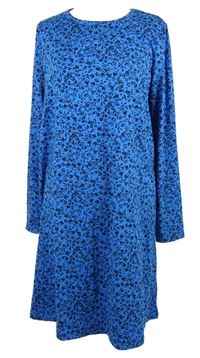 Dámské modro-černé kytičkované šaty F&F