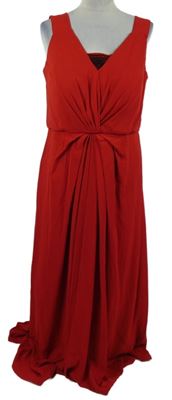 Dámské červené dlouhé plesové šaty C&A