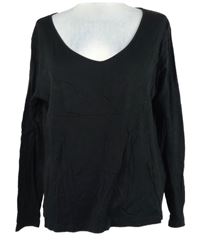 Dámské černé žebrované triko H&M