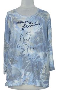 Dámske modro-béžové prúžkované tričko s nápisom Kimmy