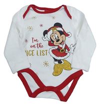 Bielo-červené body s Minnie Disney