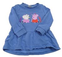 Modré teplákové šaty s Peppa Pig