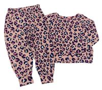 Růžové pyžamo s leopardím vzorem Jeff&Co
