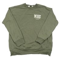 Khaki mikina s písmeny H&M