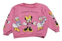 Růžová mikina s Minnie a Daisy 