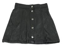 Čierna koženková prepínaci sukňa H&M