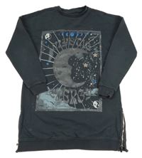 Tmavomodré teplákové šaty s obrázkem George