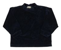 Tmavomodrá zamatová mikina