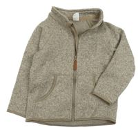 Béžovo-hnedý melírovaný prepínaci sveter H&M