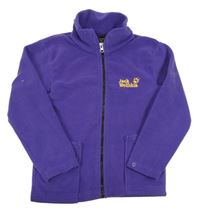 Fialová prepínaci fleecová funkčná mikina Jack Wolfskin