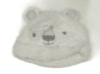 Bílá chlupatá čepice - koala Next