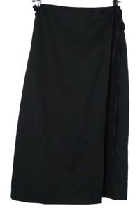 Dámska čierna zavinovací midi sukňa Trendyol