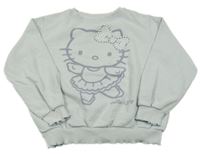 Svetlomodrá mikina s Hellou Kitty s korálkovou mašlou H&M