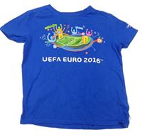 Modré tričko s potiskem - UEFA