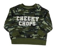 Khaki army mikina s nápisom Nutmeg
