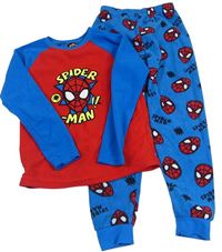Modro-červené fleecové pyžamo se Spidermanem Marvel