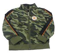 Khaki army sportovní propínací mikina Converse