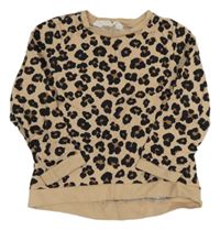 Béžovo-čierna vzorovaná mikina H&M